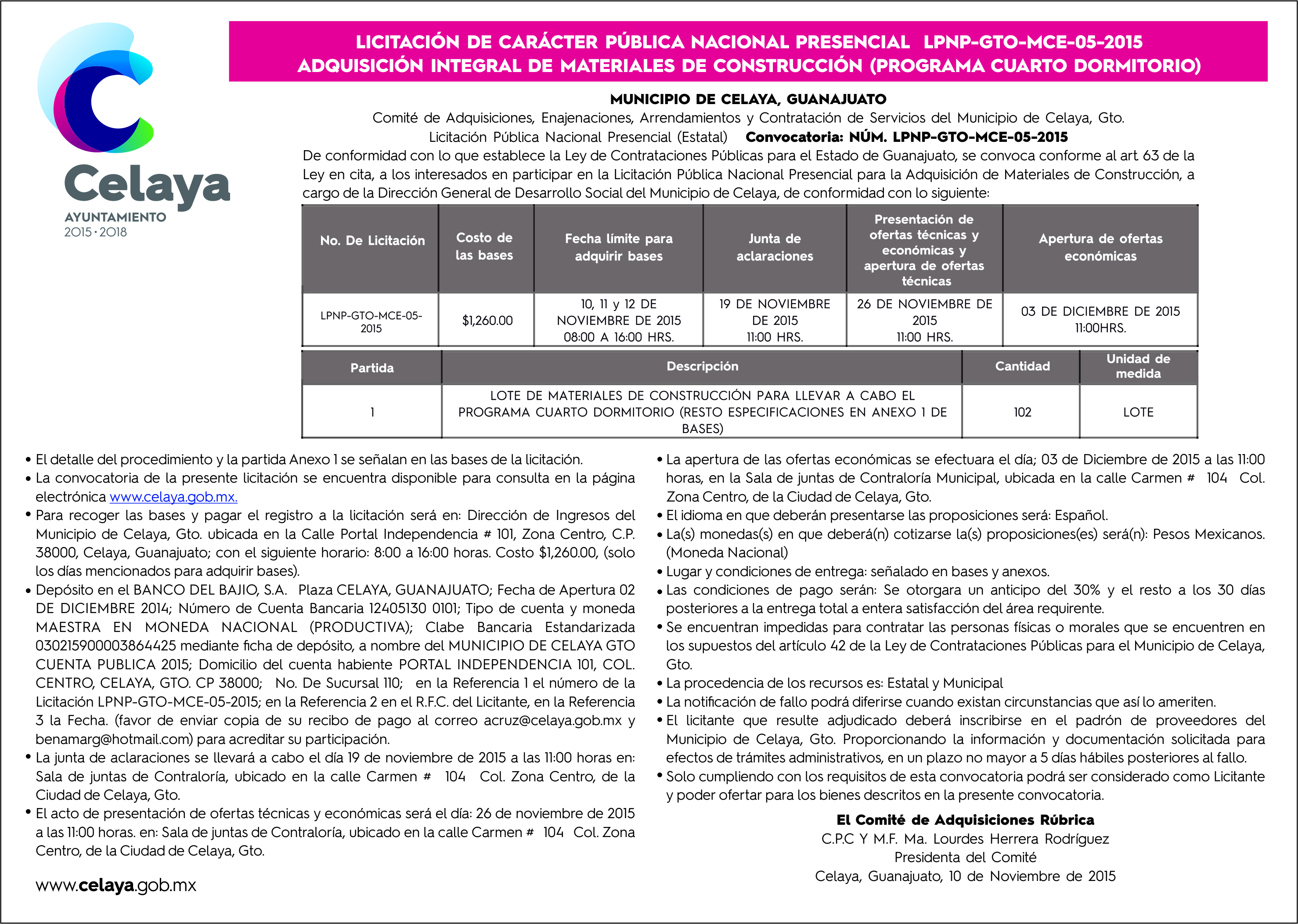 Convocatoria para integración de comisiones del COPLADEM