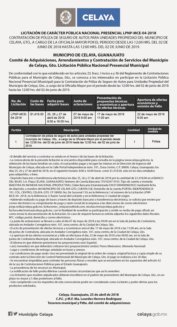 Adquisición de Materiales de Asfalto y Pétreos LPNP-MCE-02-2018